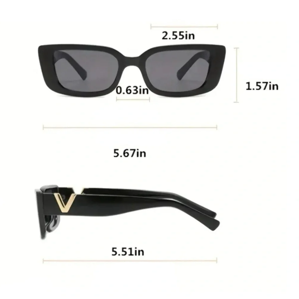 BOGO! The Melrose Sunnies Y2K style rectangle Sunglasses - Boutique NEW